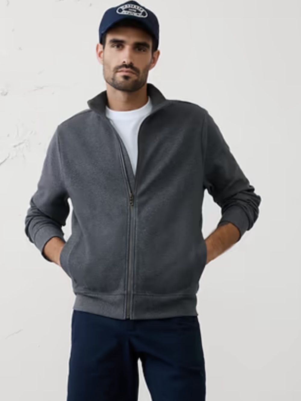 NWOT Banana Republic Snowy White Ottoman Zip-Up Jacket